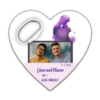 Photo and Purple Silhouette Gay Couple on White for Wedding