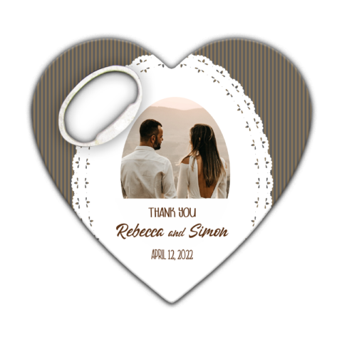 Photo and White Frame Laces on Brown Background for Wedding