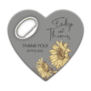 Sunflowers on gray background themed customizable heart shaped bottle opener fridge magnet gifts for wedding