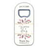 colorful watercolor flowers on white background themed customizable bottle opener magnet favors for wedding