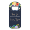 Customizable Bottle Opener Wedding Magnet Favors with Colorful Flowers and String Light