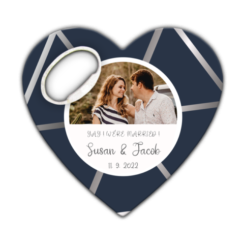 Silver Line, Photo On Navy Blue Background Theme for Wedding