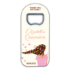 Girl, Colorful Flowers and Pink Butterflies for Quinceañera Bottle Opener Magnet Favors
