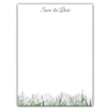 Thick Paper Wedding Invitation Cards with Green Plants on White Background for Wedding