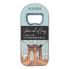 New York Brooklyn Bridge themed customizable bottle opener magnet favors for destination wedding