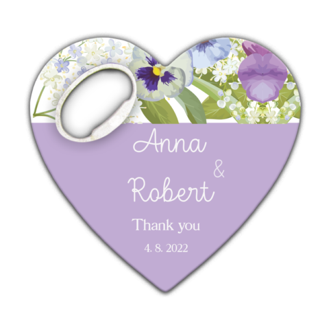 Purple Violets on Lilac Background Themed for Wedding