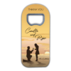 Sea Sunset and Couple on Yellow Background Theme for Wedding