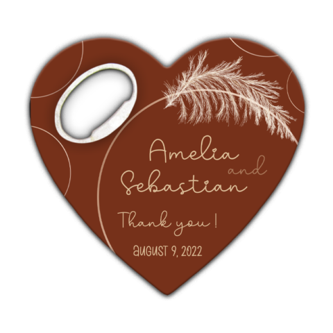 Light Feather and Shapes on Brown Background for Wedding