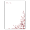 Thick Paper Wedding Invitation Cards with Burgundy Lilies on White Background for Wedding