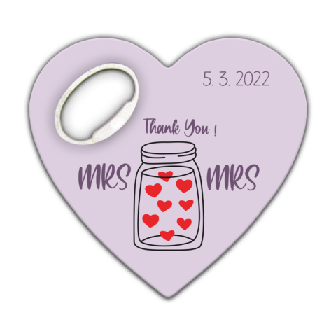 Red Hearts in Jar on Purple Background for Wedding