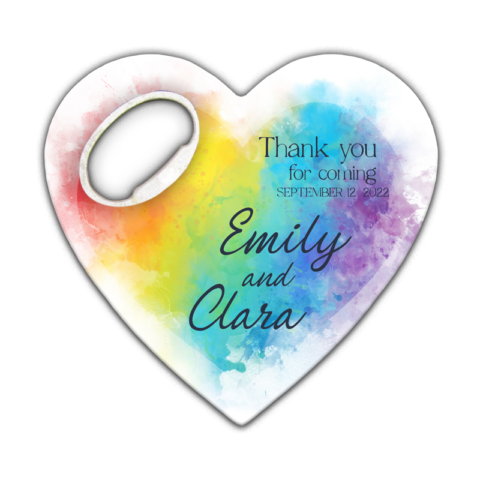 Watercolor Rainbow on White Background for Wedding