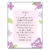Aesthetic Purple Violets on White Background for Wedding