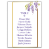 Golden Frame and Purple Floral on White for Wedding