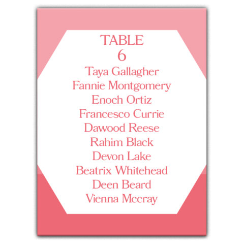 White Geometric Frame on Pink Background for Wedding
