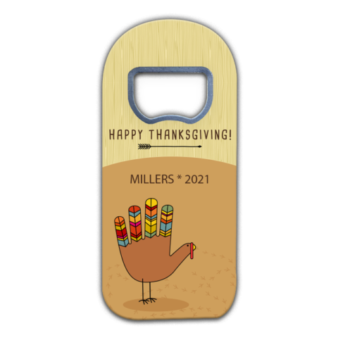 Colorful Chicken Symbol on Wood Background for Thanksgiving