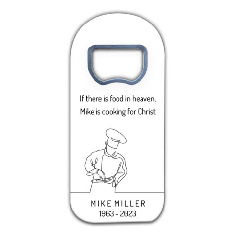 Cook Drawing on White Background Themed for Funeral