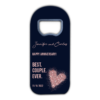 Pink Glitter Heart on Dark Blue Background for Anniversary