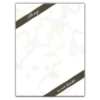 Gold Marble and Gray Ribbon on White Background for Funeral