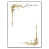 Gold Leaves Frame on White Background for Funeral