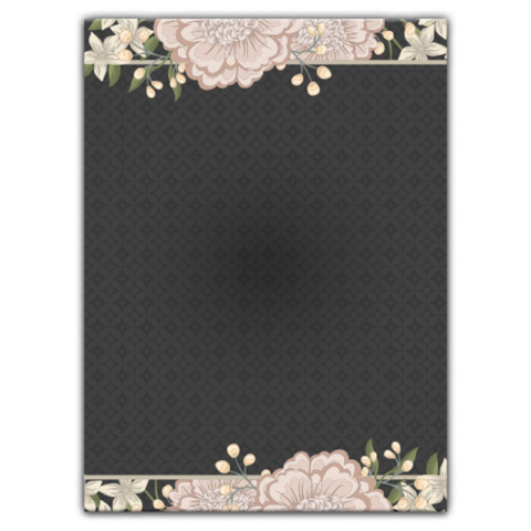 Motif and Soft Color Flower on Dark Background for Funeral
