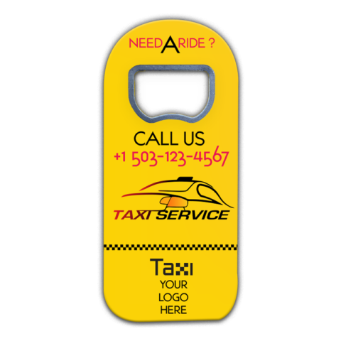 Artistic Taxi Service on Yellow Background for Business
