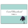 Tropical Palm Tree on Light Blue Background for Wedding