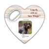 White Frame and Dog Photo on Tissue Background for Funeral