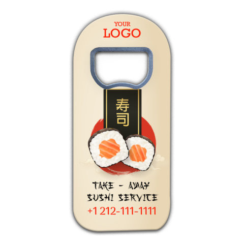 Sushi Service on Light Background Themed for Business