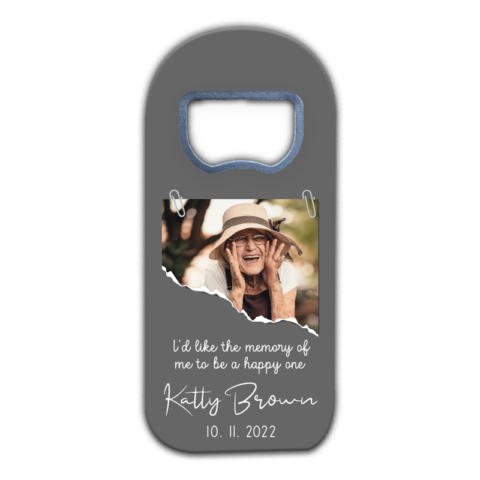 Photo Paper and Paper Clips on Gray Background for Funeral