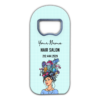Pop Art Woman and Color Accessory on Light Blue for Business