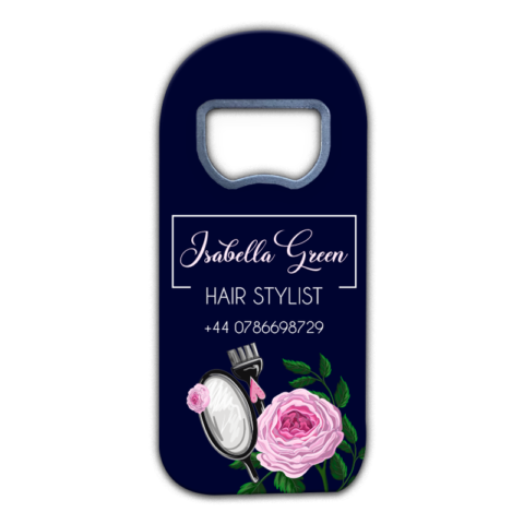 Pink Rose and Mirror on Navy Blue Background for Business