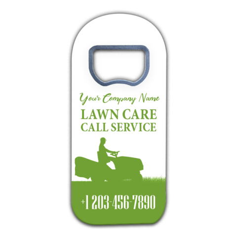 Lawn Mower and Garden on White Background for Business