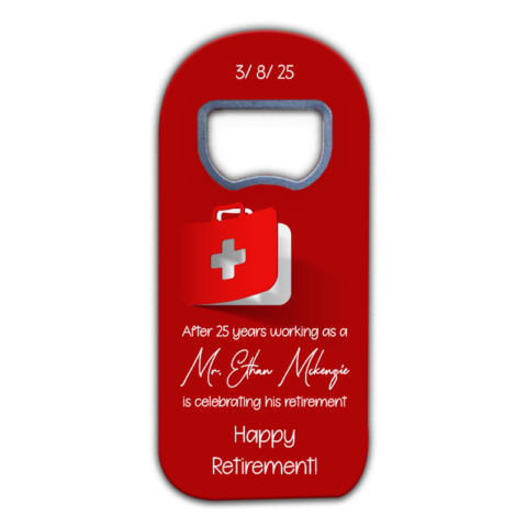 First-Aid Kit on Red Background Themed for Retirement