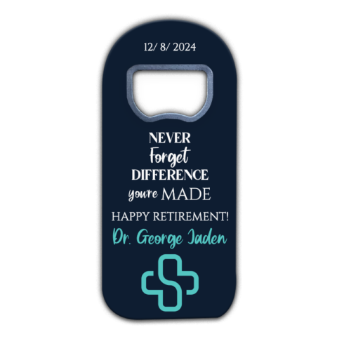 Personalized Logo on Dark Blue Background for Retirement