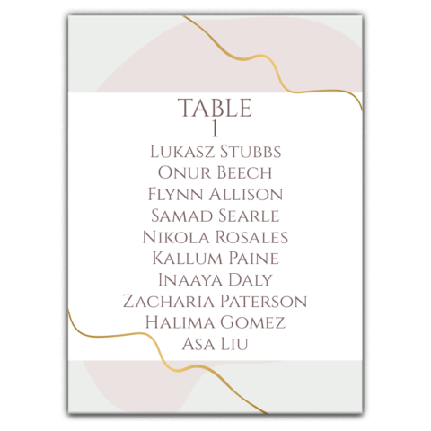 White Frame and Gold Lines on Gray Background for Wedding
