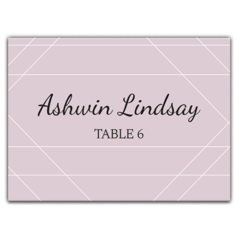 White Geometric Lines on Light Pink Background for Wedding