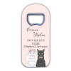 Cat Groom and Bride on Pink Background for Wedding