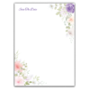 Thick Paper Wedding Invitation Cards with Pink Lily and Purple Rose on White Background for Wedding