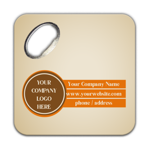 Orange and Brown Frame on Beige Background for Business