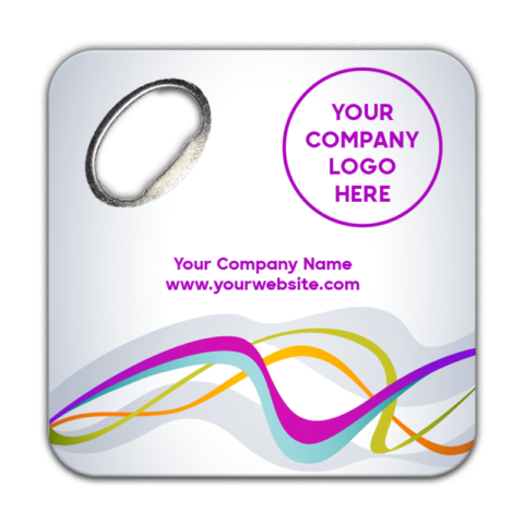 Purple Frame and Colored Wavy Line on Silver for Business