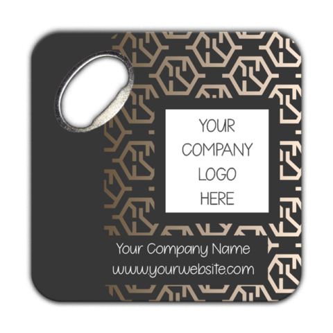 Gold Motif and White Frame on Black Background for Business
