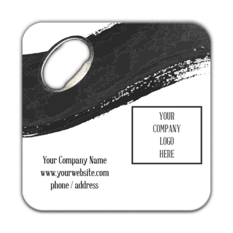 Black Paint Mark and Frame on White Background for Business