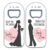 Wedding Favor Magnet Set with Bride and Groom Illustration