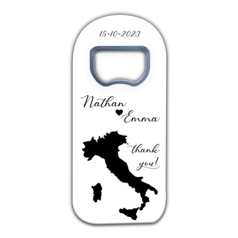 Black Italy Map on White Background for Wedding
