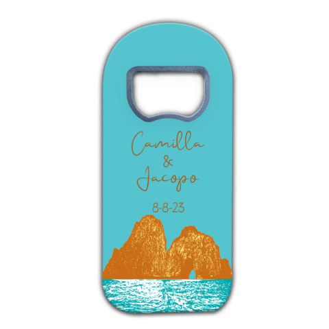 Italy, Capri and Brown Mountain on Blue for Wedding
