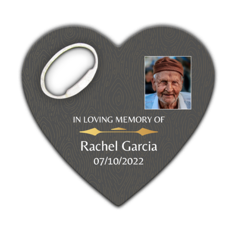 Golden Wood Texture and Photo on Dark Gray for Funeral