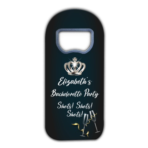 Silver Crown and Glass on Dark for Bachelorette Party