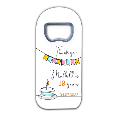 Drawing Birthday Cake and Pennant on White for Birthday